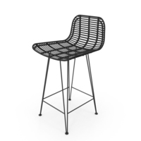 HKliving Rattan Bar Stool PNG & PSD Images