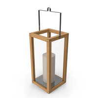 Crosby Teak Wood Lantern PNG & PSD Images