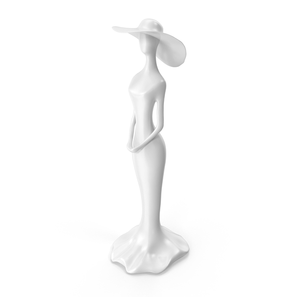 Statuette of Woman in a Hat PNG & PSD Images