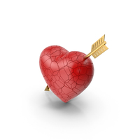 Cracked Heart with Arrow PNG & PSD Images