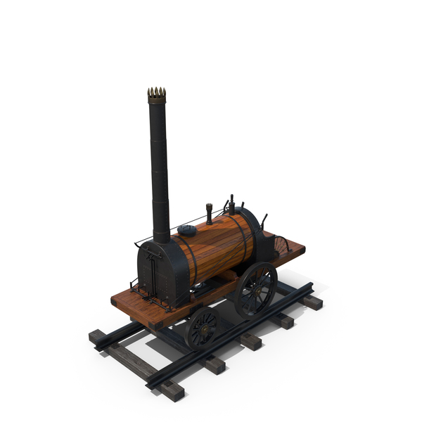 The First Russian Steam Locomotive by Yefim And Miron Cherepanov PNG & PSD Images
