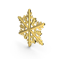 Golden Snowflake PNG & PSD Images