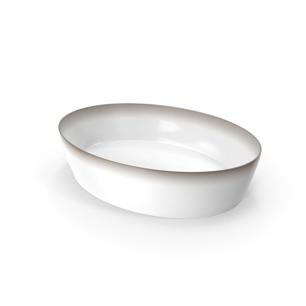 Marin White Oval Baking Dish PNG & PSD Images