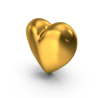 Golden Heart PNG & PSD Images