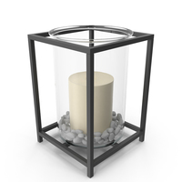 Glass and Iron Candle Holder PNG & PSD Images