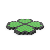 Pixelated Four Leaf Clover Icon PNG & PSD Images