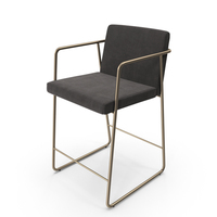 Rouka Upholstered Bar Stool PNG & PSD Images