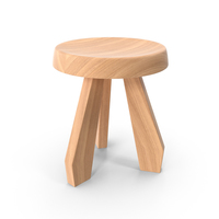 Natural Oak Tabouret Meribel Stool PNG & PSD Images