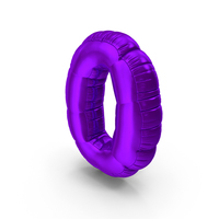Foil Balloon Number 0 PNG & PSD Images