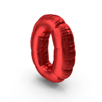 Foil Balloon Number 0 PNG & PSD Images