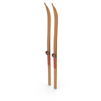 Antique Long Skis PNG & PSD Images
