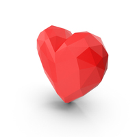 Low Poly Heart PNG & PSD Images