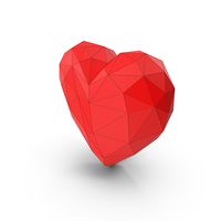 Heart Low Poly PNG & PSD Images