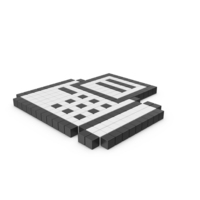 Pixelated Fax Icon PNG & PSD Images