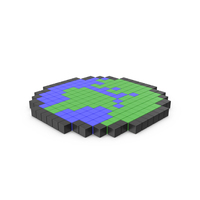 Pixelated Earth Icon PNG & PSD Images