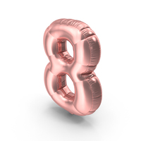 Foil Balloon Number 8 Pink PNG & PSD Images
