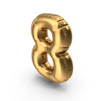 Foil Balloon Number 8 PNG & PSD Images