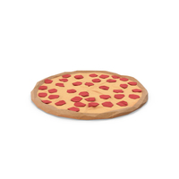 Low Poly Pepperoni Pizza PNG & PSD Images