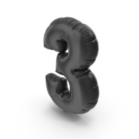 Foil Balloon Number 3 PNG & PSD Images