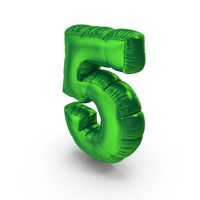 Foil Balloon Number 5 PNG & PSD Images