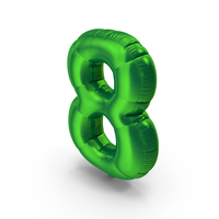 Foil Balloon Number 8 PNG & PSD Images