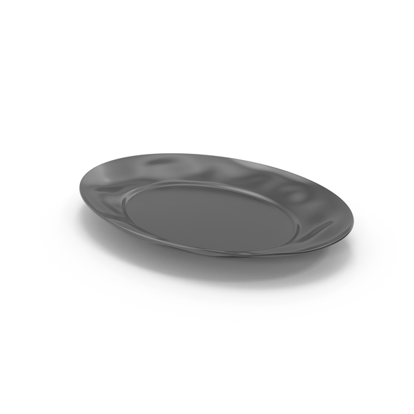 Marin Dark Grey Large Oval Serving Platter PNG & PSD Images