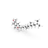 Alpha-Tocopherol (Vitamin E) Molecular Model PNG & PSD Images
