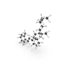 Cholecalciferol (Vitamin D) Molecular Model PNG & PSD Images