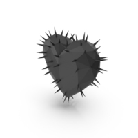 Love Heart Thorns Black PNG & PSD Images