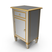Mirrored Side Cabinet PNG & PSD Images