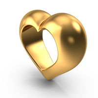 Heart Gold PNG & PSD Images