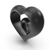 Heart V5 Black PNG & PSD Images