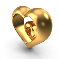 Heart Gold PNG & PSD Images