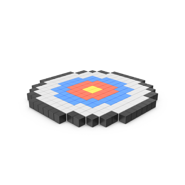 Target Pixelated Icon PNG & PSD Images