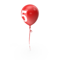Number 5 Balloon PNG & PSD Images