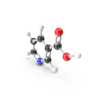 Niacin (Vitamin B3) Molecular Model PNG & PSD Images