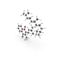 Phytomenadione (Vitamin K1) Molecular Model PNG & PSD Images