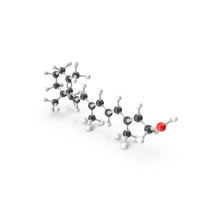 Retinol (Vitamin A1) Molecular Model PNG & PSD Images