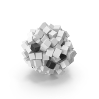 Abstract Cloud of Cubes PNG & PSD Images