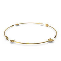 Golden Arrow Circle PNG & PSD Images
