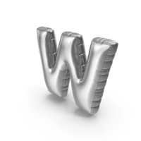 Foil Balloon Letter W PNG & PSD Images