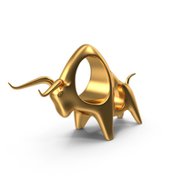 Gold Bull Figurine PNG & PSD Images