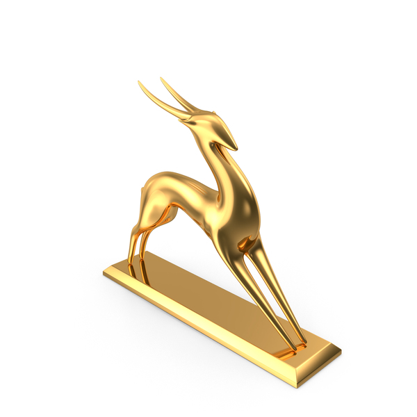 Antelope Sculpture Gold PNG & PSD Images