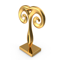 Golden Abstract Figure PNG & PSD Images