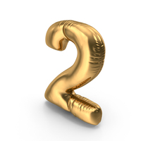 Foil Balloon Number 2 PNG & PSD Images