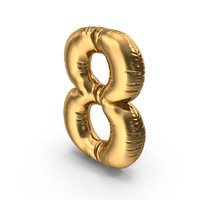 Foil Balloon Number 8 PNG & PSD Images