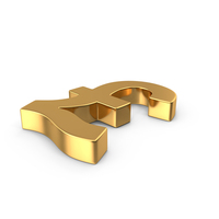 Pound Sign Gold Side PNG & PSD Images