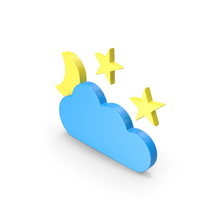 Meteorology Symbol Partly Cloudy Night PNG & PSD Images