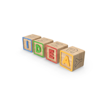 Idea Alphabet Blocks PNG & PSD Images