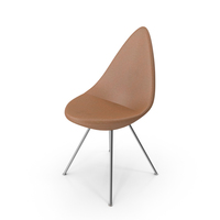 Drop Chair Leather Walnut PNG & PSD Images